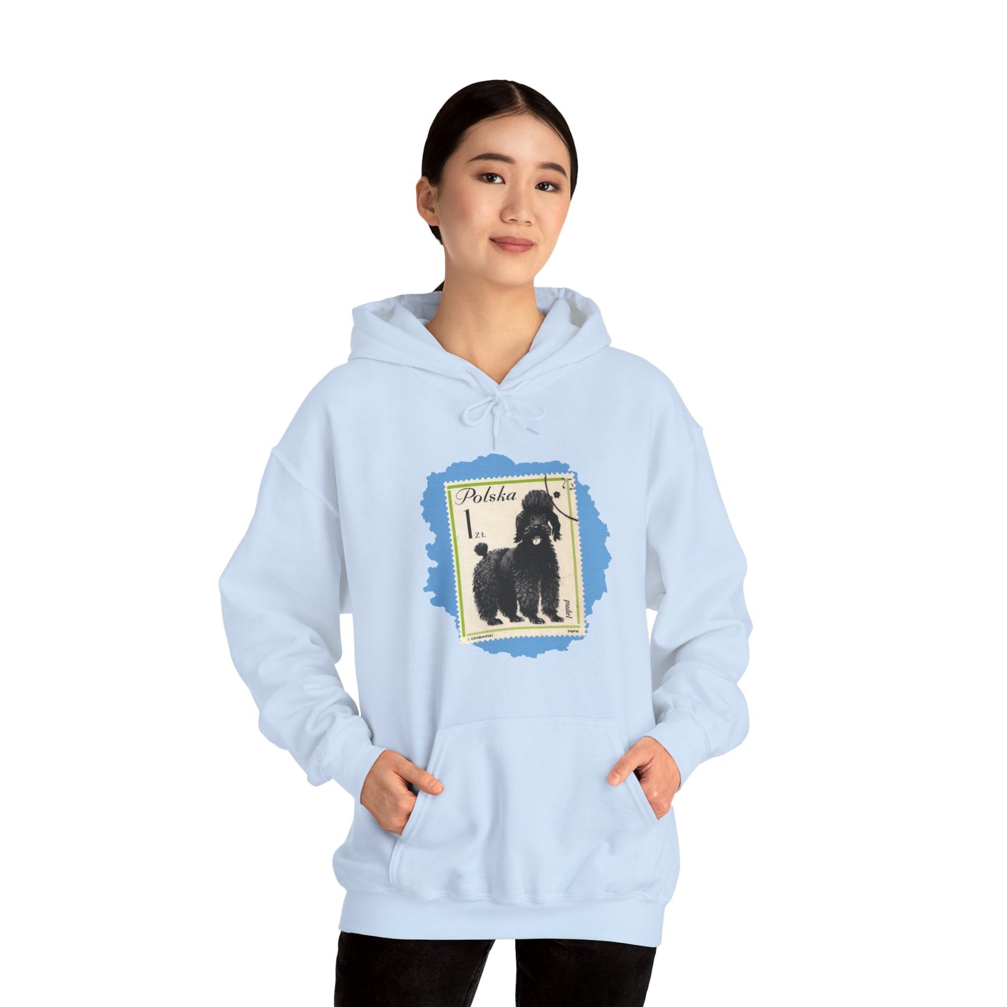 Poodle Hoodie Blue StampArt Sweatshirt