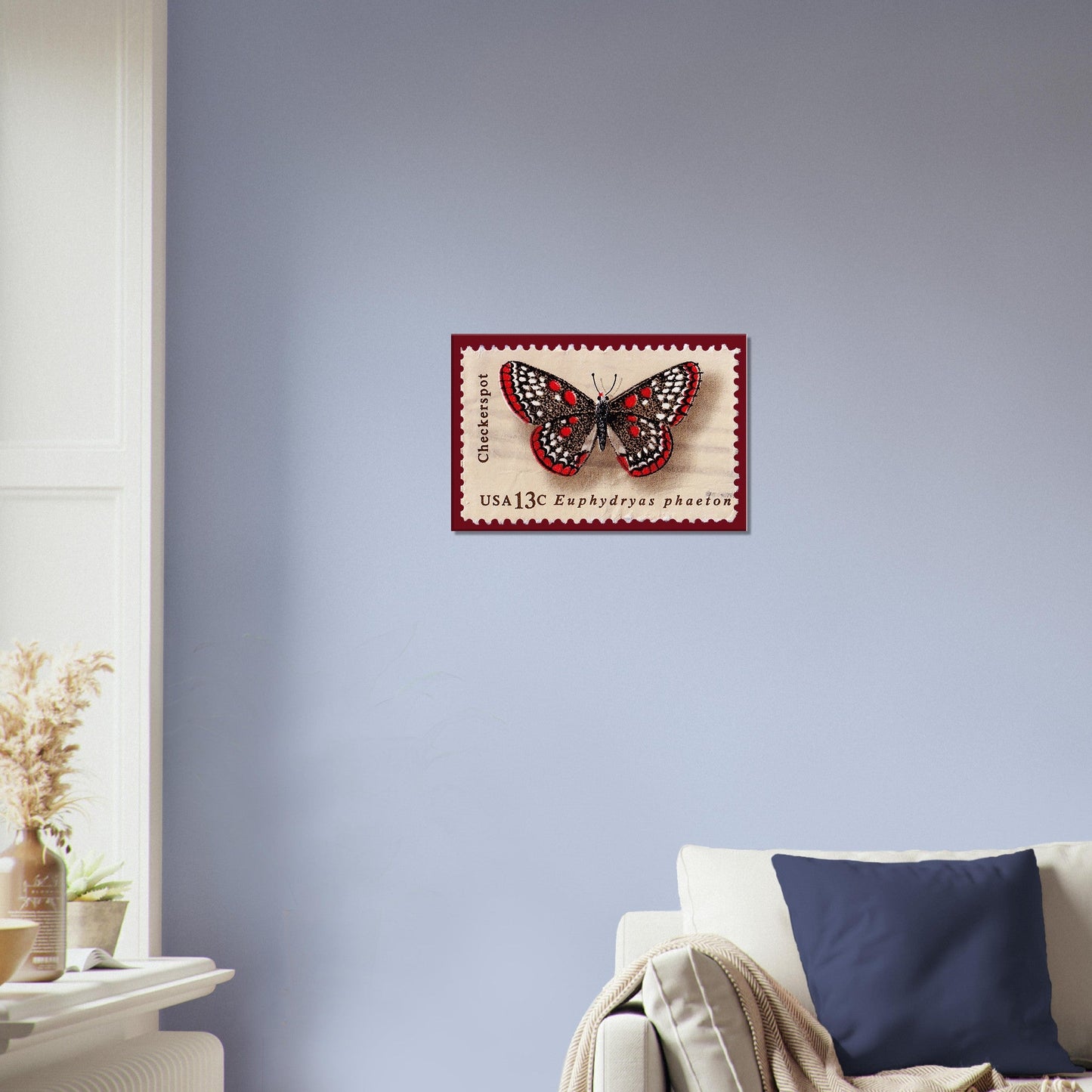 Checkerspot Butterfly 1977 Canvas Print Material