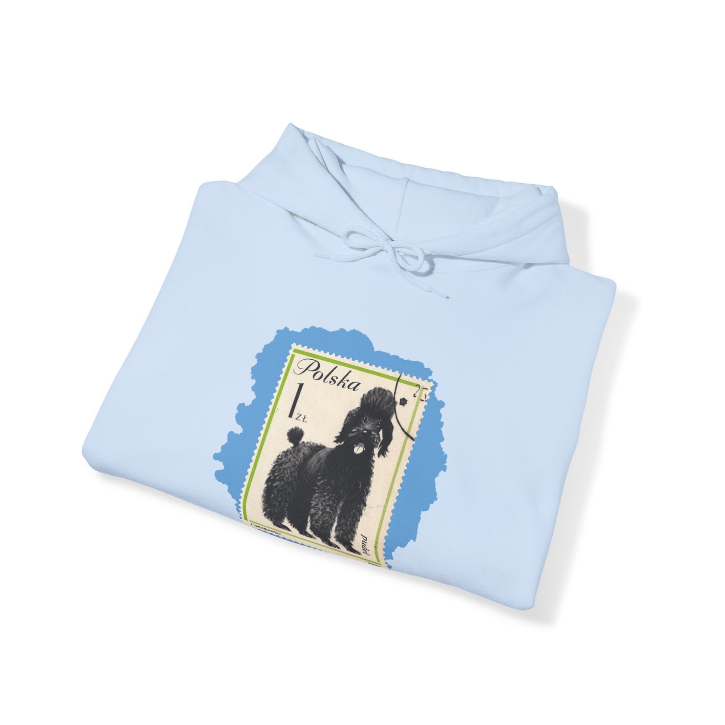 Poodle Hoodie Blue StampArt Sweatshirt