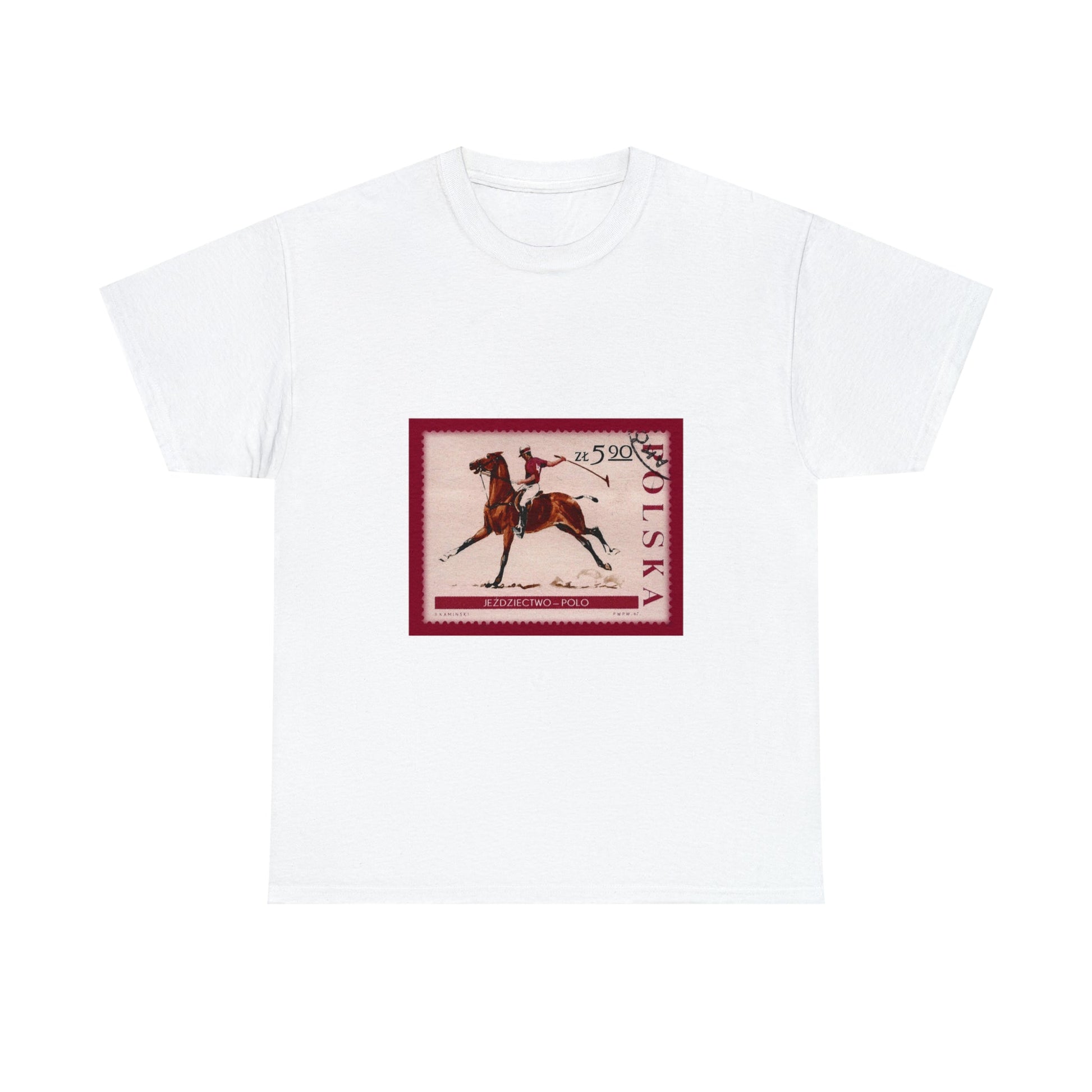 Horse Riding Stampart Cotton Tee T-Shirt