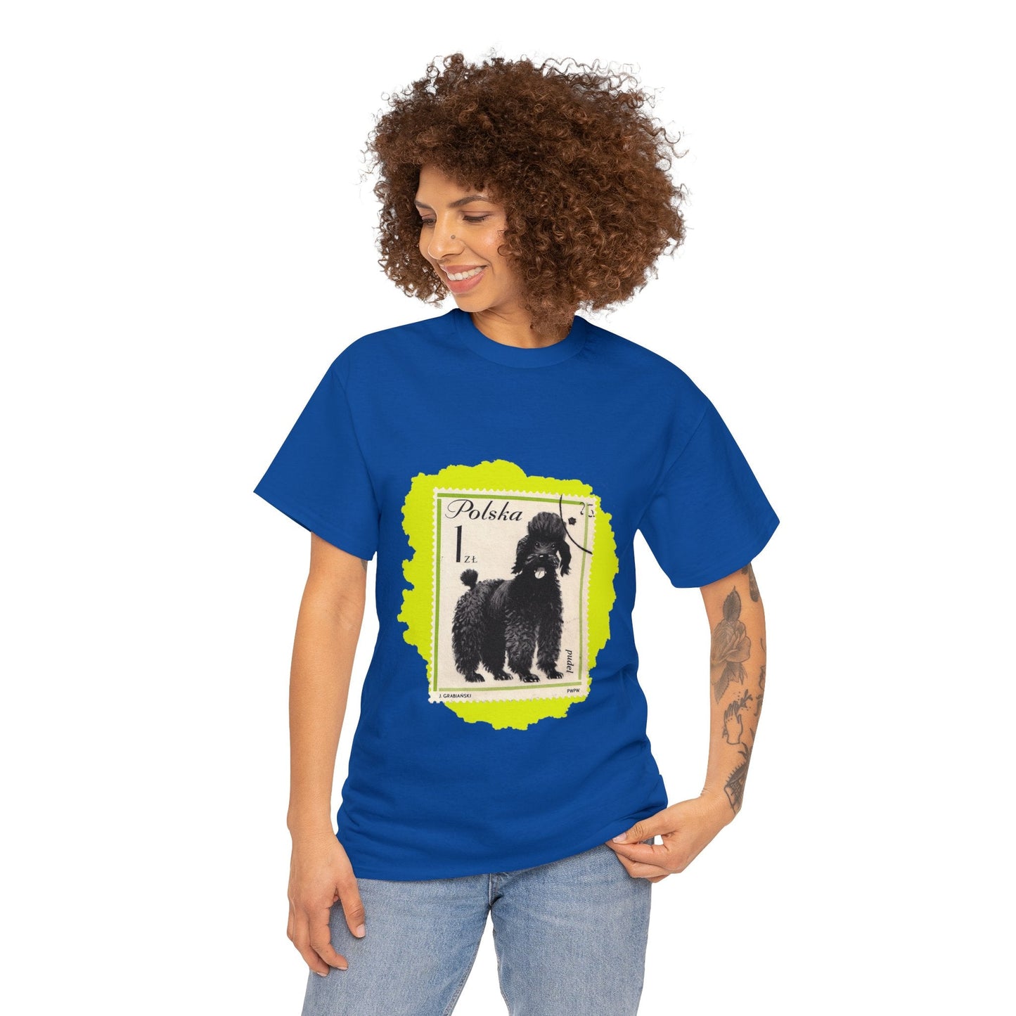 Poodle Stampart Cotton Tee T-Shirt