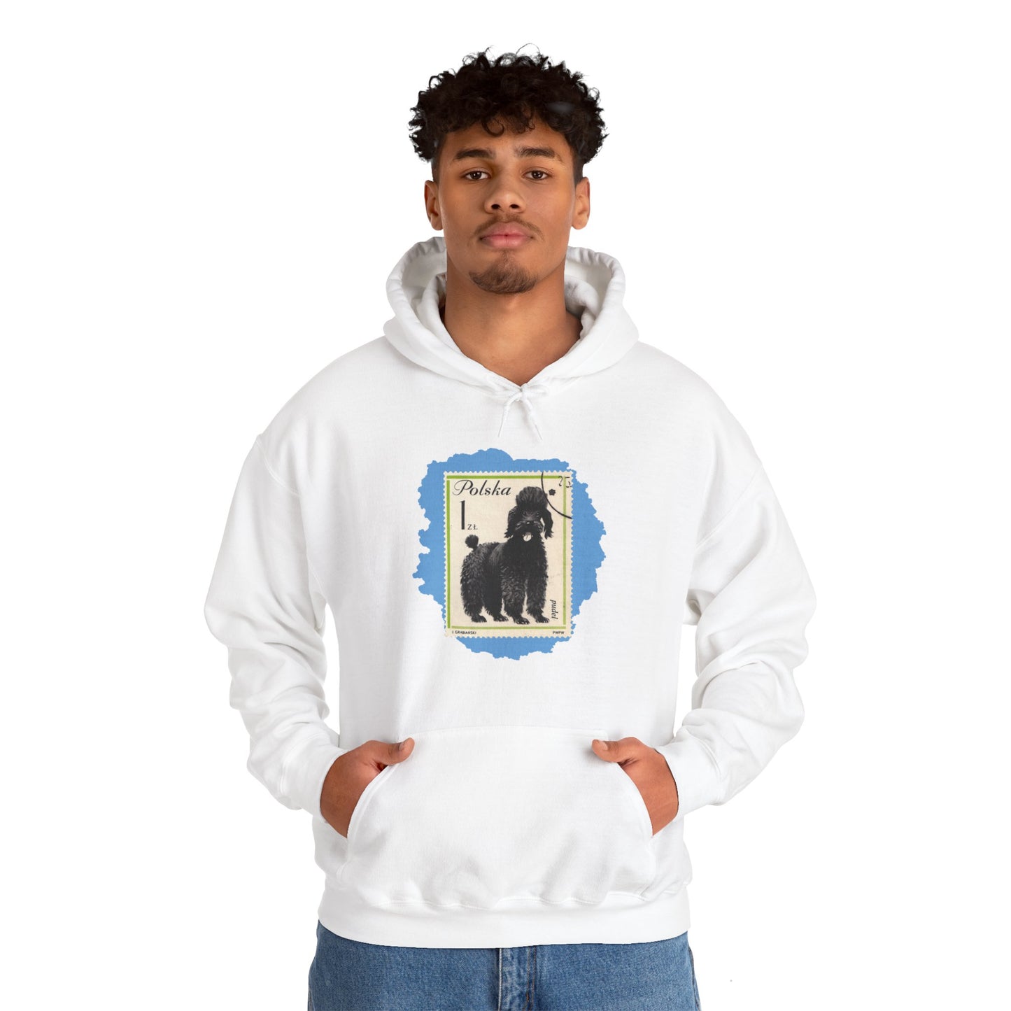 Poodle Hoodie Blue StampArt Sweatshirt