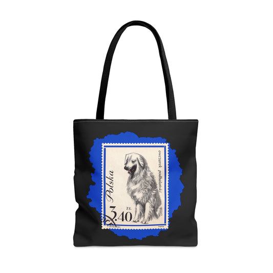 Shepherd Dog Stampart Black Tote Bag Large Bags