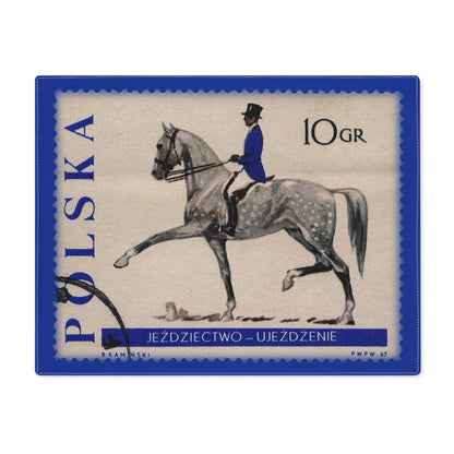 Horse Riding Poland 1967 Blue Placemat Home Decor