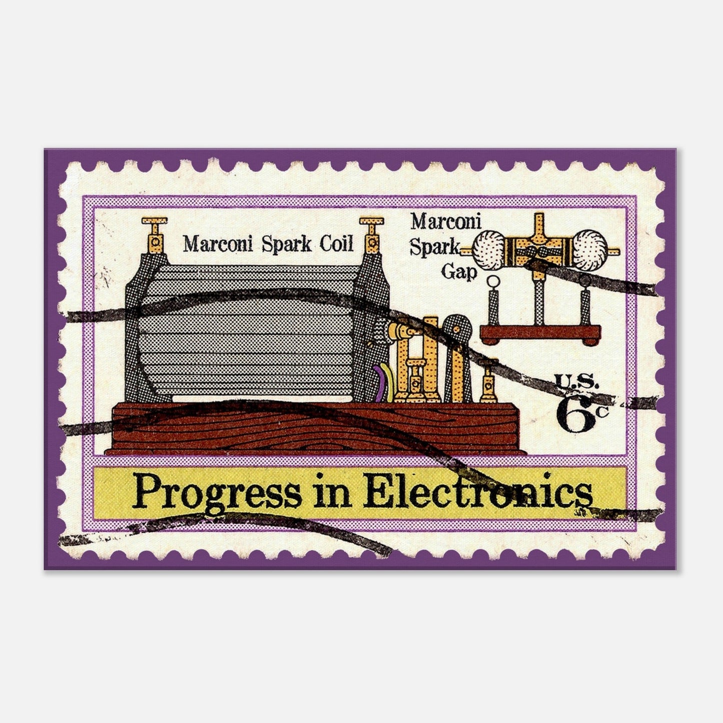 Progress In Electronics Coil 1973 Canvas Print Material