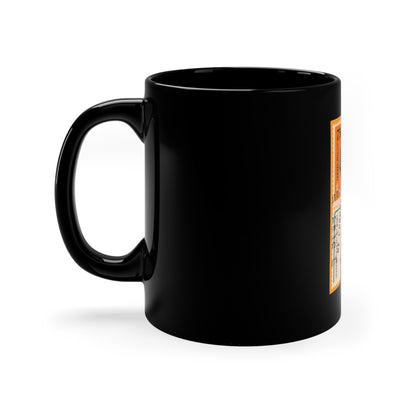 Thou Shall Love, Orange, StampArt Black Coffee Mug, 11oz