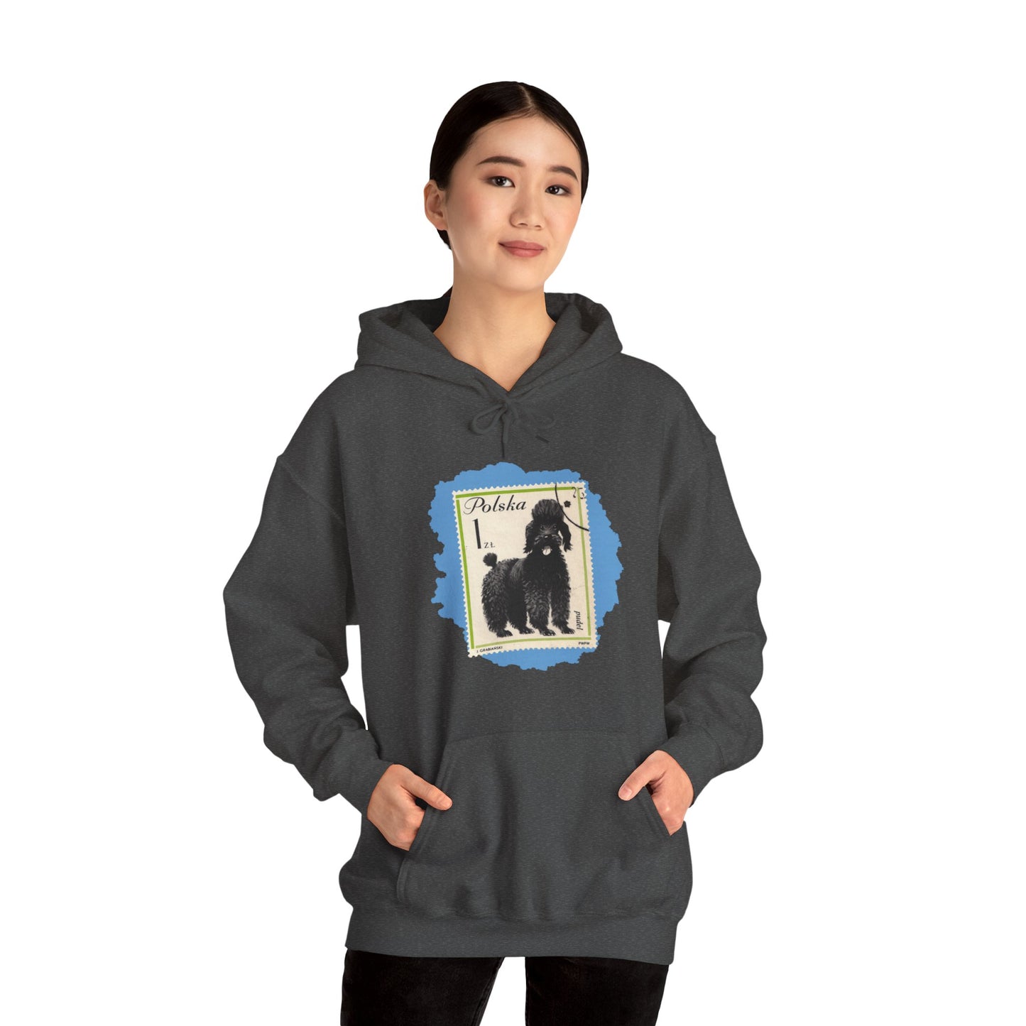 Poodle Hoodie Blue StampArt Sweatshirt