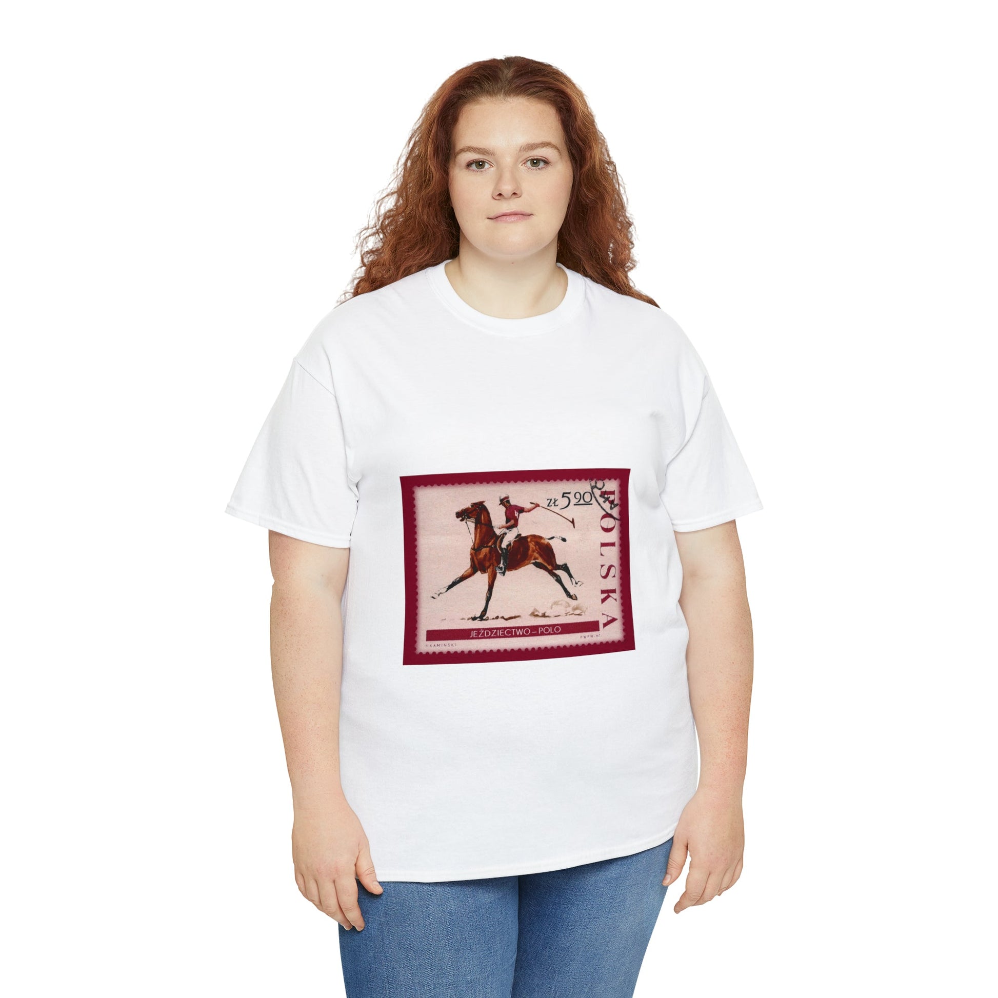 Horse Riding Stampart Cotton Tee T-Shirt