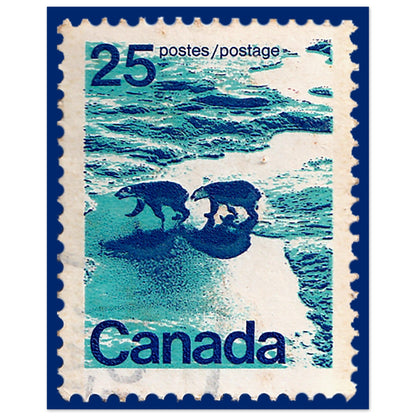 Polar Bears Canada 1972 Poster Print Material