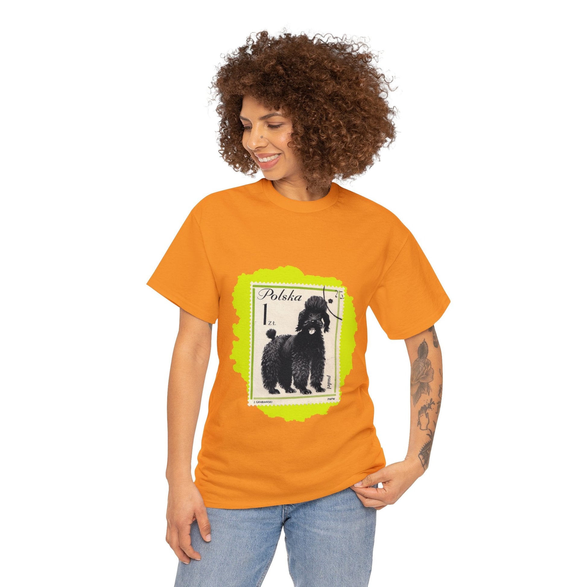 Poodle Stampart Cotton Tee T-Shirt