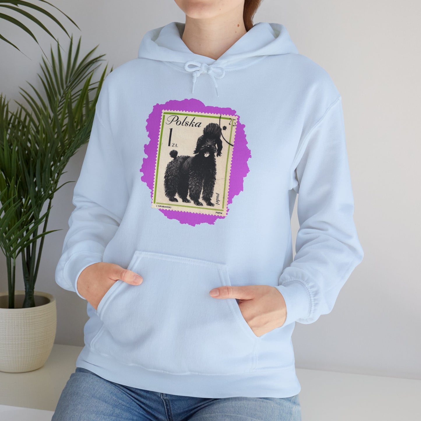 Poodle Hoodie Pink StampArt Sweatshirt