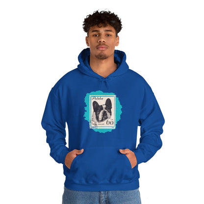 Bulldog Hoodie Blue StampArt Sweatshirt