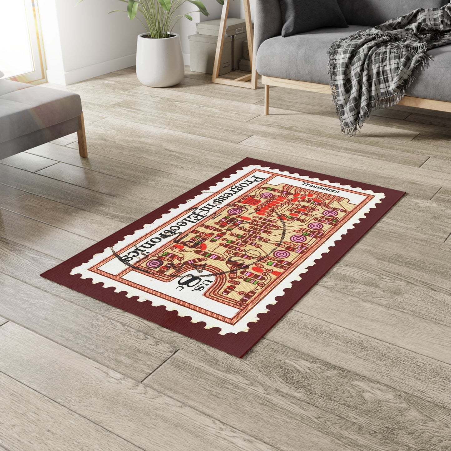 Progress In Electronics Transistors 1973 Area Rug 24 × 36 Home Decor