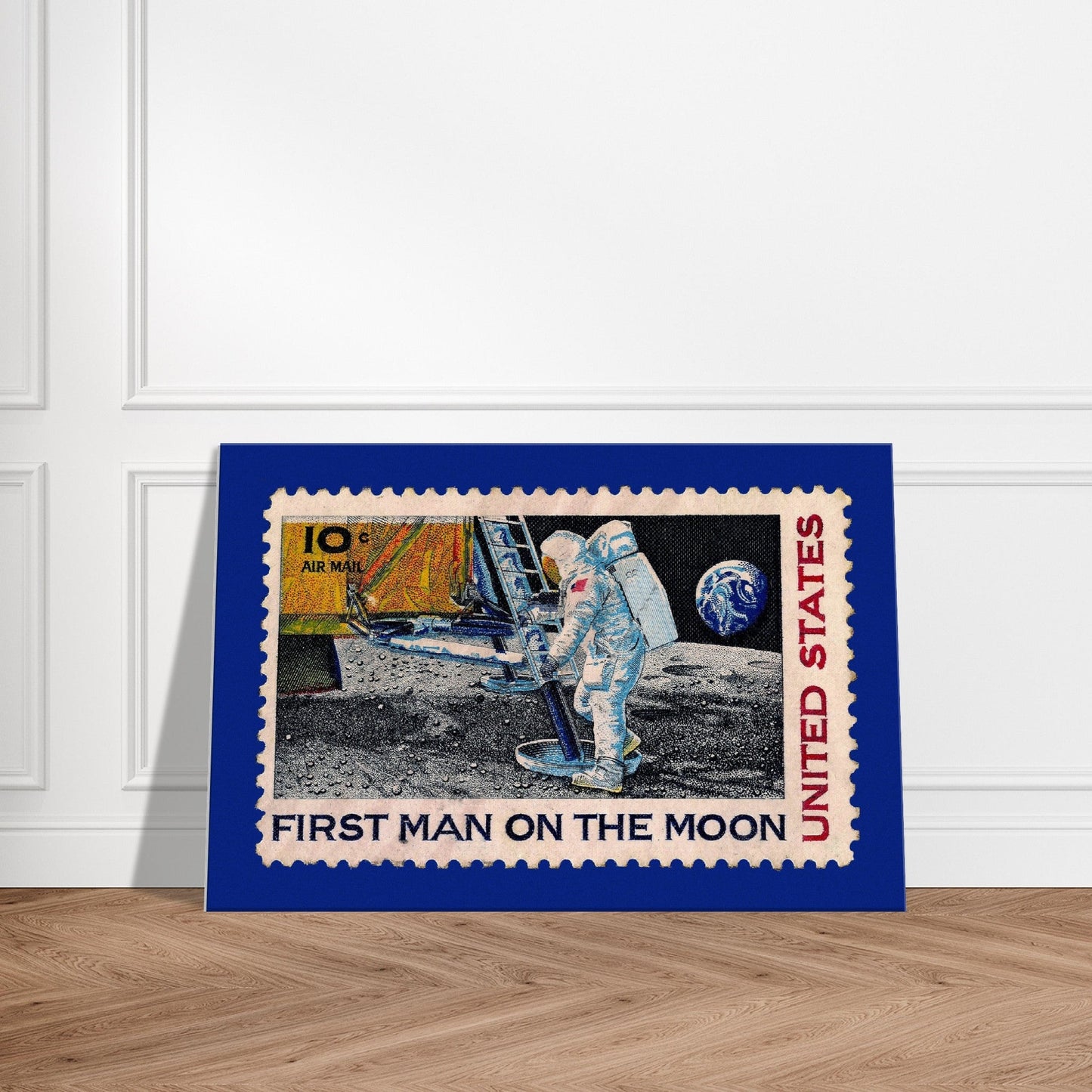 First Man On The Moon 1969 Canvas Print Material