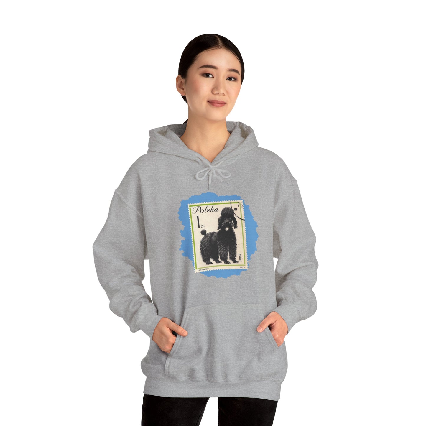 Poodle Hoodie Blue StampArt Sweatshirt