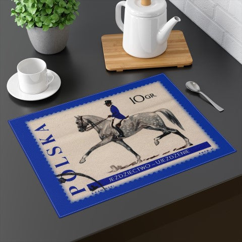 Horse Riding Poland 1967 Set Of 3 Placemats Home Decor