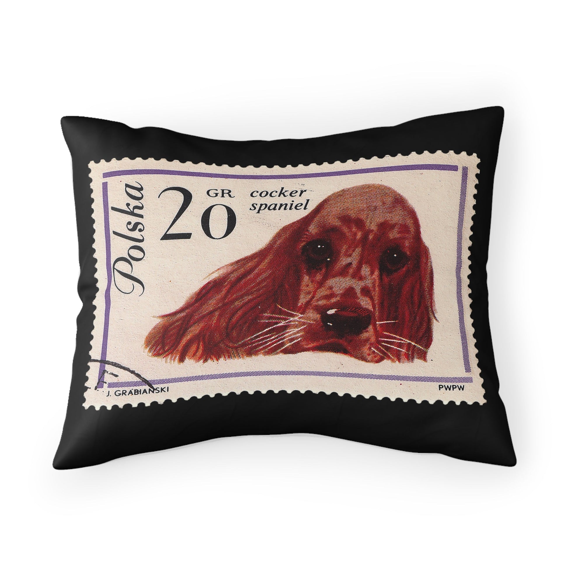 Cocker Spaniel Stampart Black Pillow Case 26 X 20 Home Decor