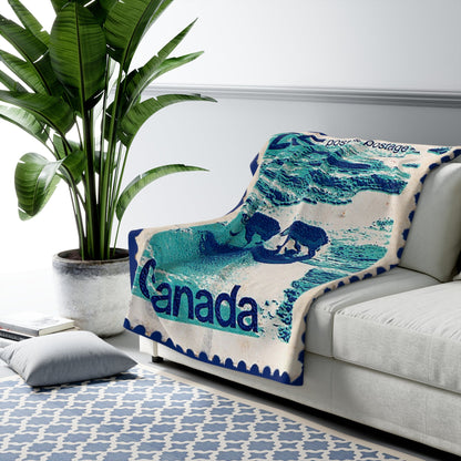 Polar Bears Canada 1972 Fleece Blanket 50 × 60 Home Decor