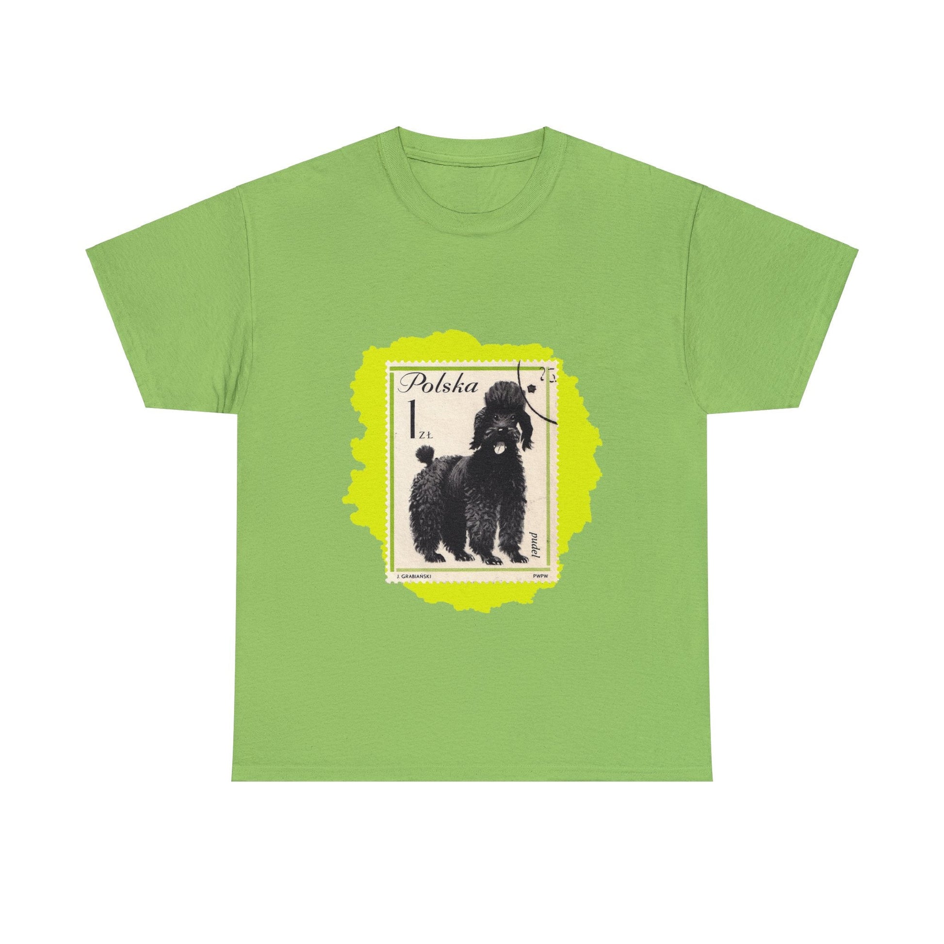 Poodle Stampart Cotton Tee Lime / S T-Shirt