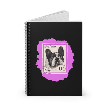 Pink French Bulldog Spiral Notebook Paper Products