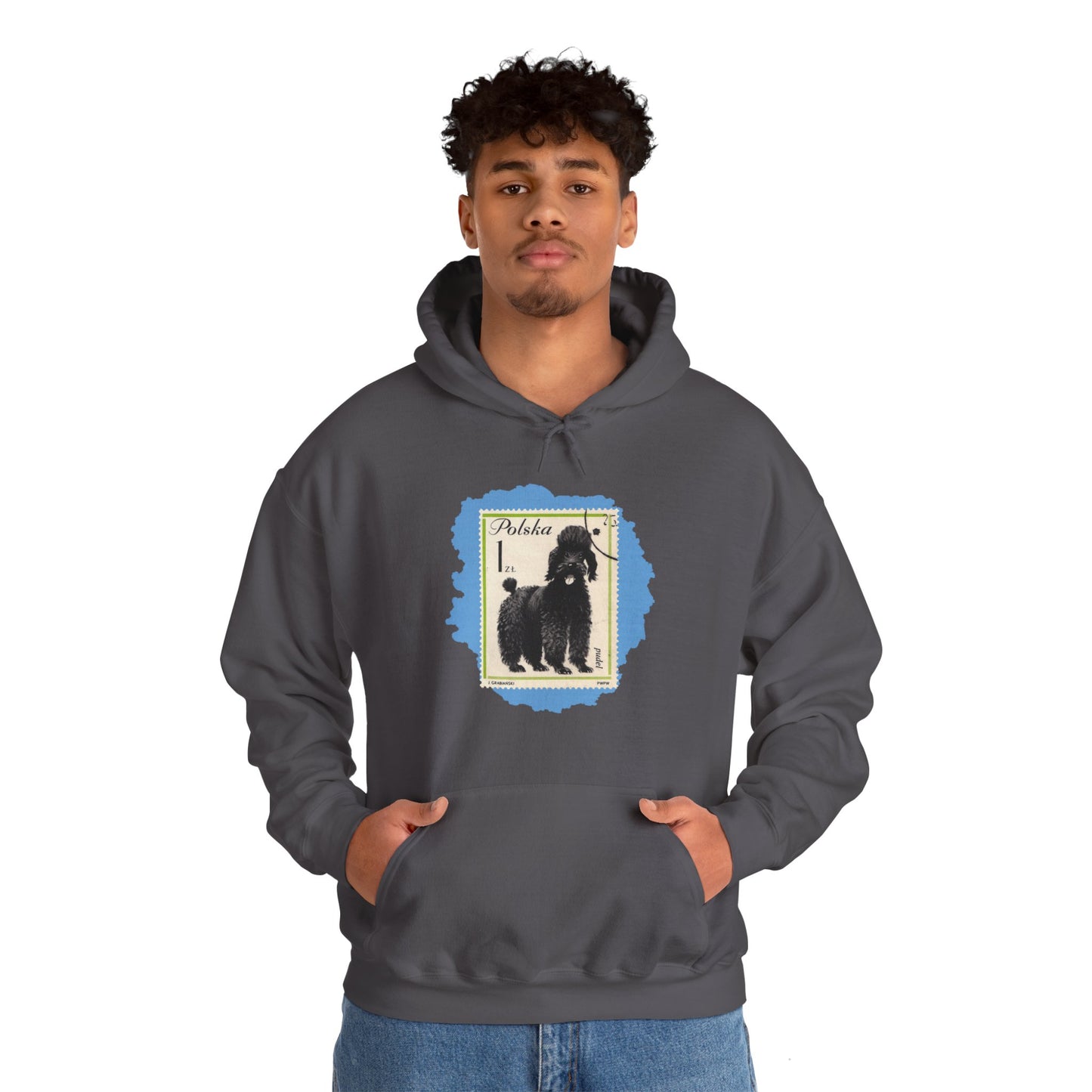 Poodle Hoodie Blue StampArt Sweatshirt