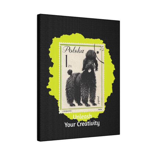 Poodle Inspiration StampArt Black Canvas