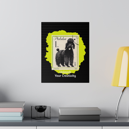 Poodle Inspiration StampArt Black Canvas