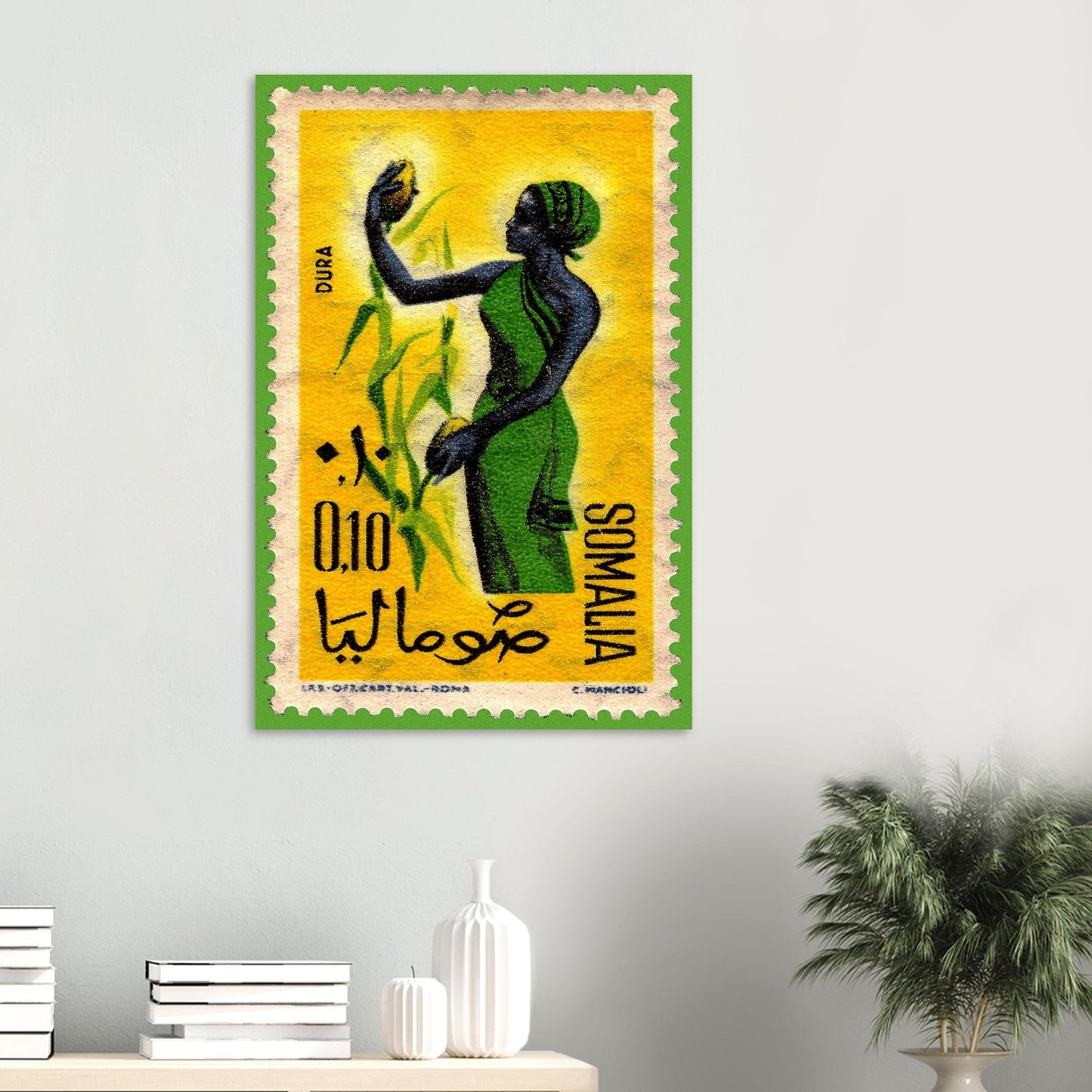 Woman And Dura Plant Somalia 1961 Poster Print Material