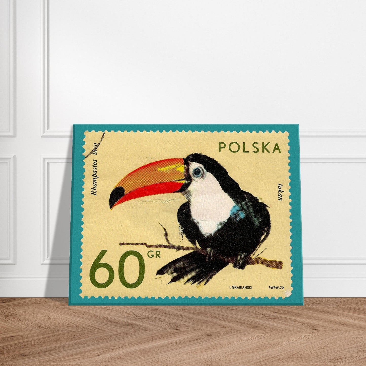 Tukan Poland 1792 Turquoise Canvas Print Print Material