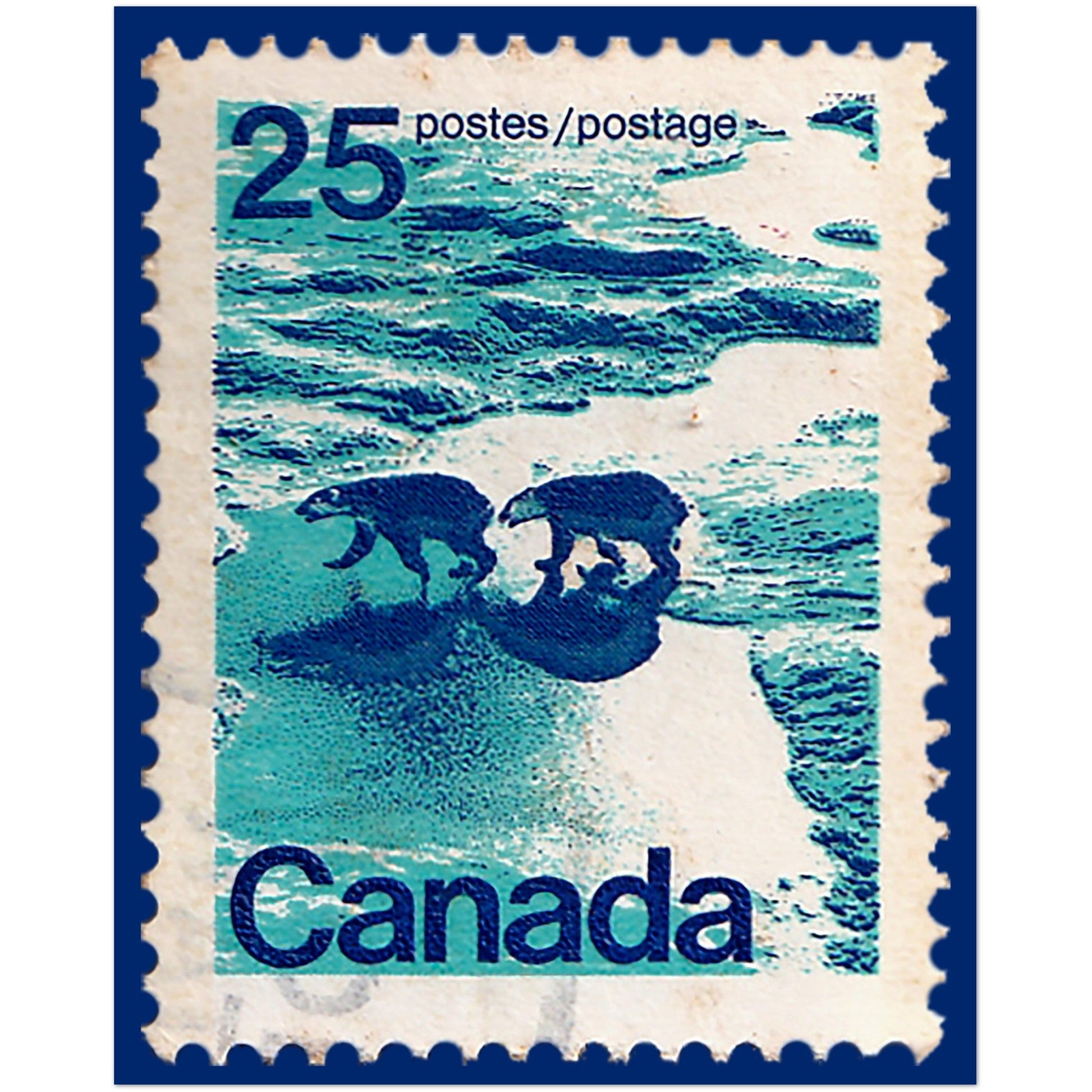 Polar Bears Canada 1972 Poster Print Material