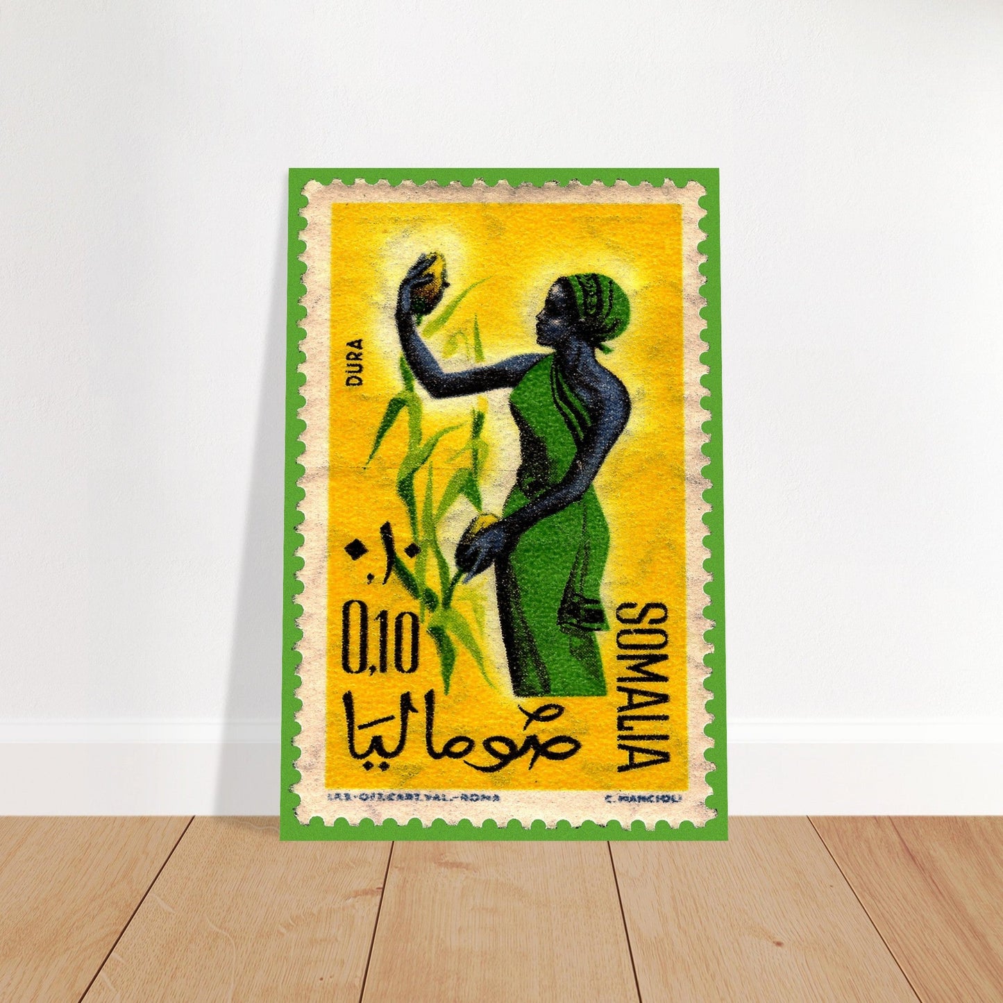 Woman And Dura Plant Somalia 1961 Poster Print Material